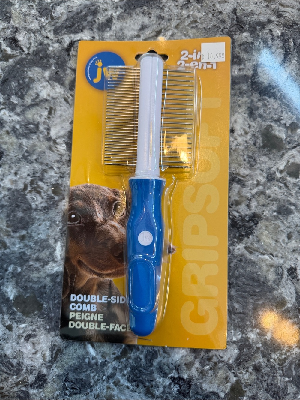Double-Sided Blue Grooming Comb for pets